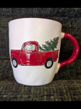 Festive Red Truck Holiday Mug